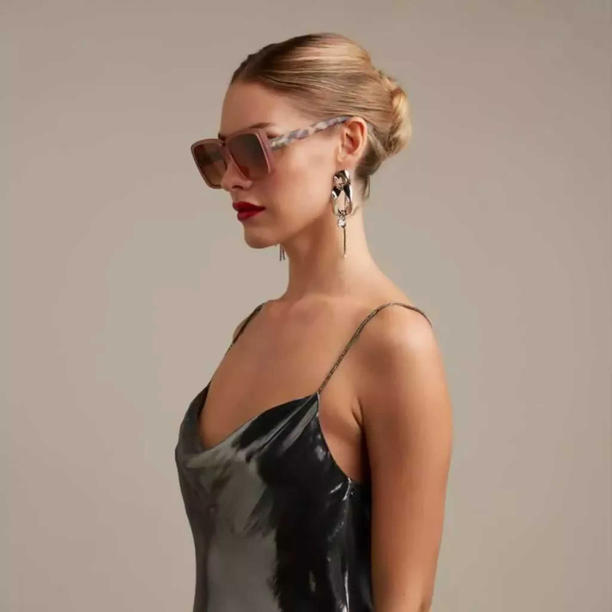 Слънчеви очила ALESSIA Pink Havana - Image 2