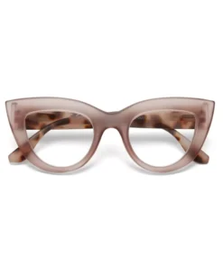 Диоптрични очила CLAUDIA Big cat eye Pink havana