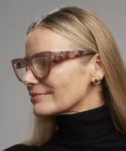 Alternative view of Диоптрични очила CLAUDIA Big cat eye Pink havana
