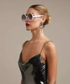 Слънчеви очила MONICA ROUND optical white - Image 3