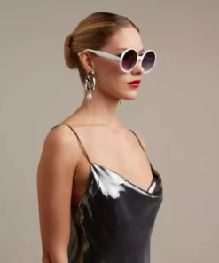 Слънчеви очила MONICA ROUND optical white - Image 4