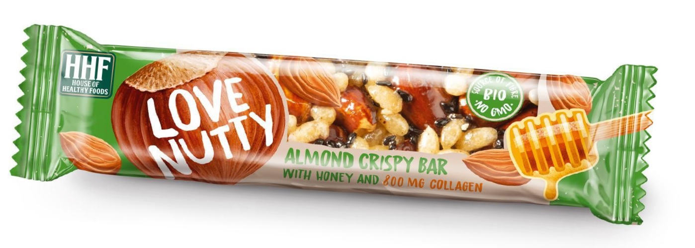 Био барче Love Nutty с бадем, мед и колаген