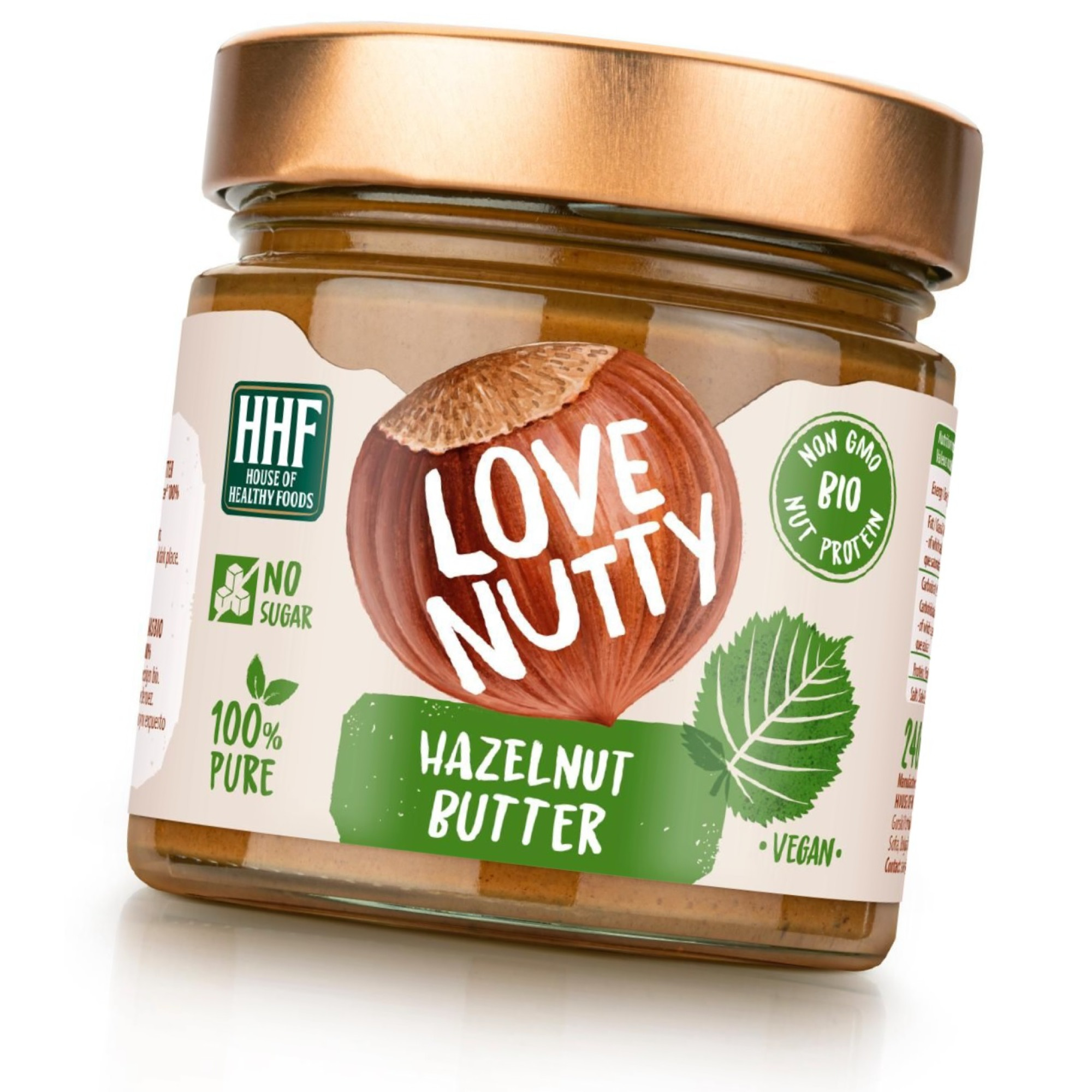 Био лешников тахан LOVE NUTTY Hazelnut Butter 100% натурален, без добавена захар