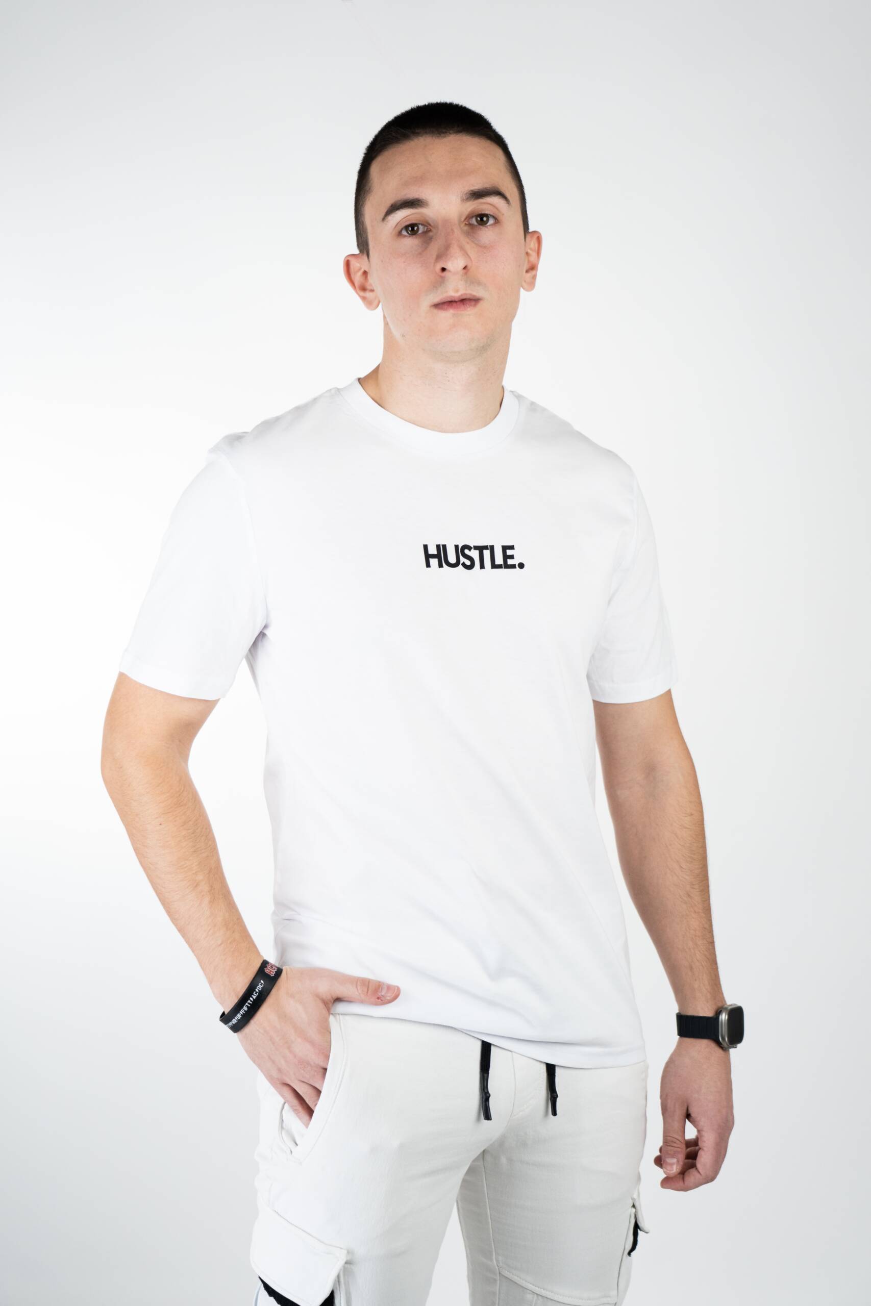 Тениска Hustle Black/White - Image 2