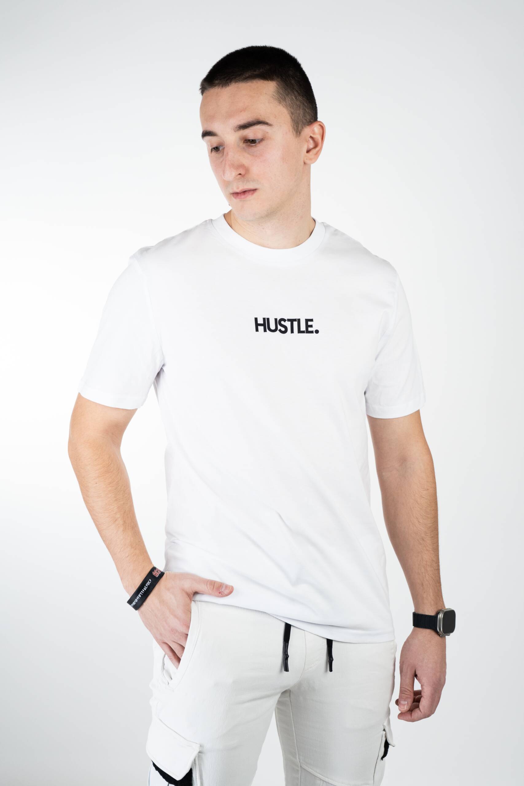 Тениска Hustle Black/White - Image 3